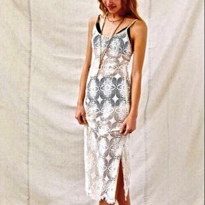 American Vintage - Cream Crochet Lace Maxi Dress